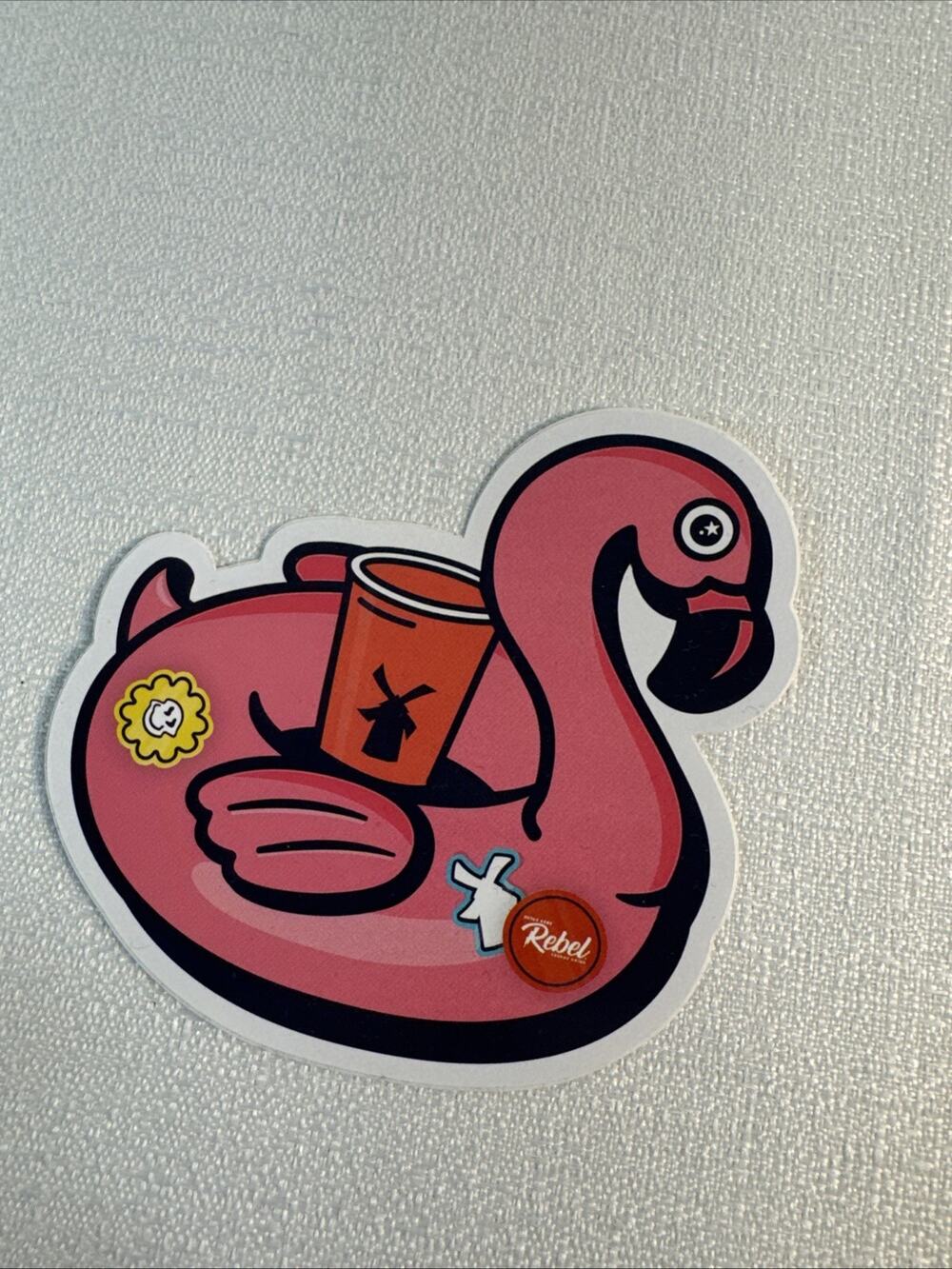 DUTCH Bros SECOND Chance STICKER Collectible LIMITED Coffee FLAMINGO Float REBEL